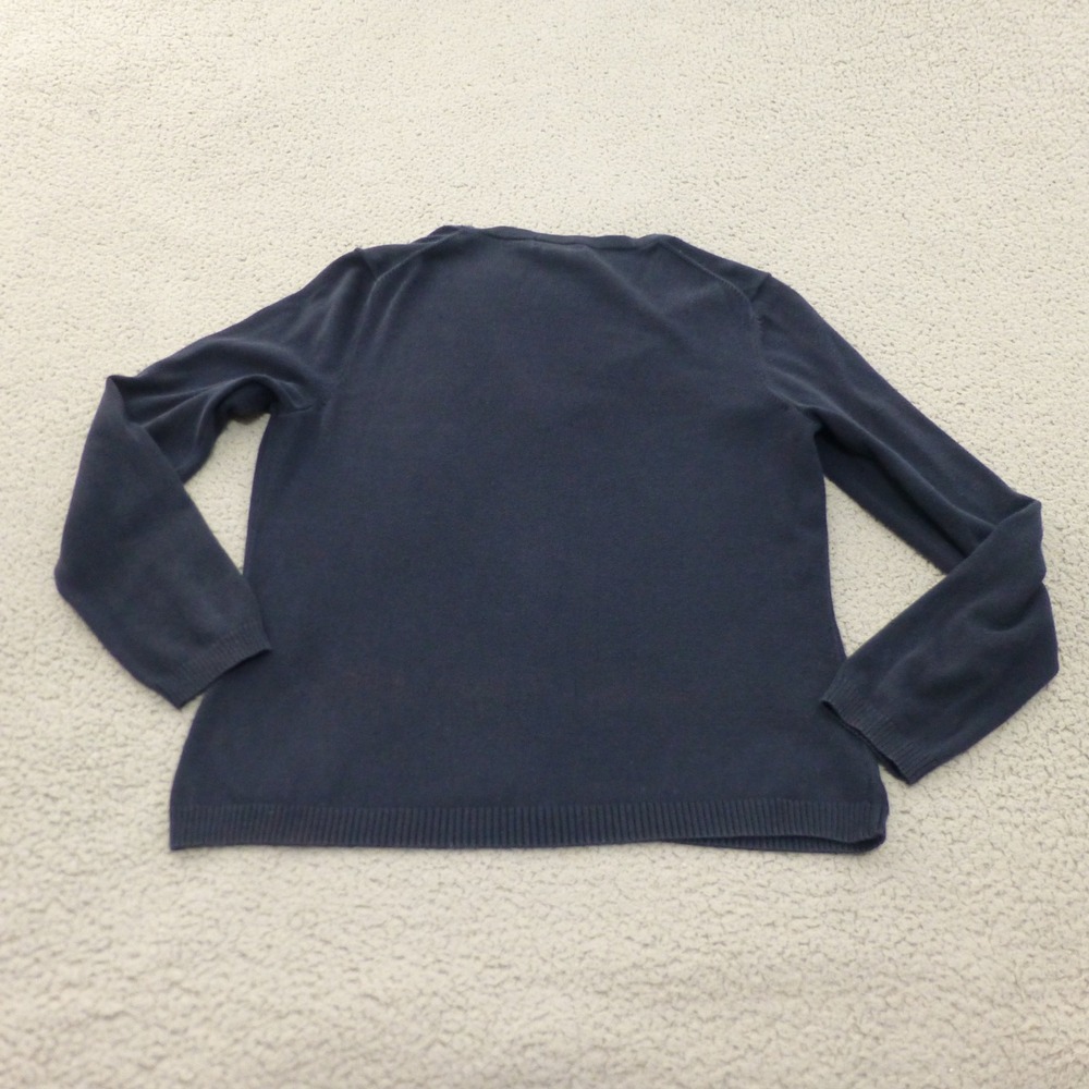 Brooks Brothers 346 Cardigan Sweater Womens Medium Navy Blue Supima Cotton - Picture 5 of 6